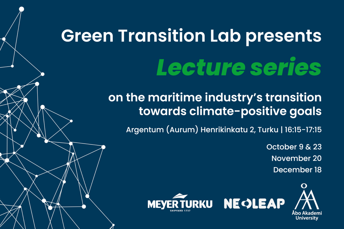 GT Lab Lecture Series: The Maritime Industry’s Transition Towards Climate-Positive Goals