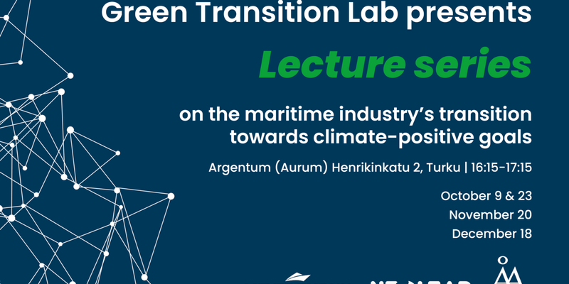 GT Lab Lecture Series: The Maritime Industry’s Transition Towards Climate-Positive Goals